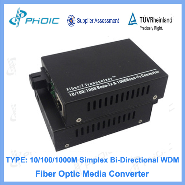 10 100 1000M SM Optic Media Converter